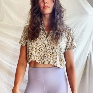 Floral Wild Fable Crop Top Size M
